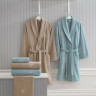 Набор банный халаты с полотенцами Marie Claire DANYA BLUE-BROWN