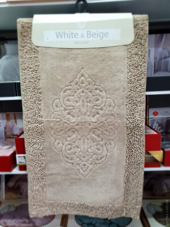 Набір килимків з 2-х штук White Beige 50x60 см + 60x100 см модель 5