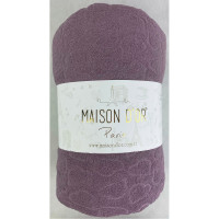 Підковдра махрова на резинці з наволочками Maison D'or 180x200 см фіолетова