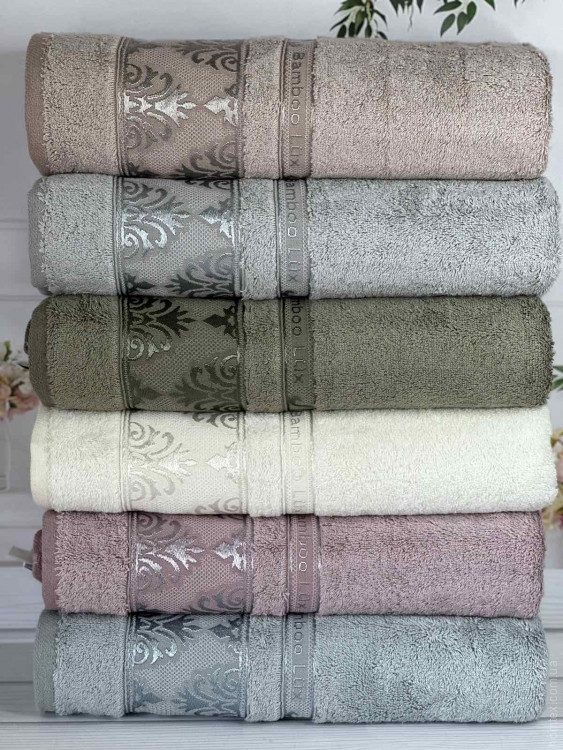 Набір бамбукових рушників Durul havlu із 6 шт. 50х90 см, модель 5