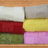 Полотенца бамбуковые (сауна) 100*150 (6шт) 550г/м2 (TM Zeron) (белый, бордовый, зеленый, серый, желтый, розовый)