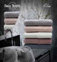 Набір махрових рушників Fakili Tekstil vip cotton Elsa 70x140 см з 6-ти штук
