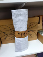 Вафельное покрывало - пике Moss Home 210х230 см серое