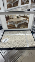 Скатерть силиконовая прямоугольная Maison Royale Lukka 160х220 см с кружевом, модель 6 Скатерть силиконовая прямоугольная Maison Royale Lukka 160х220 см с кружевом, модель 6