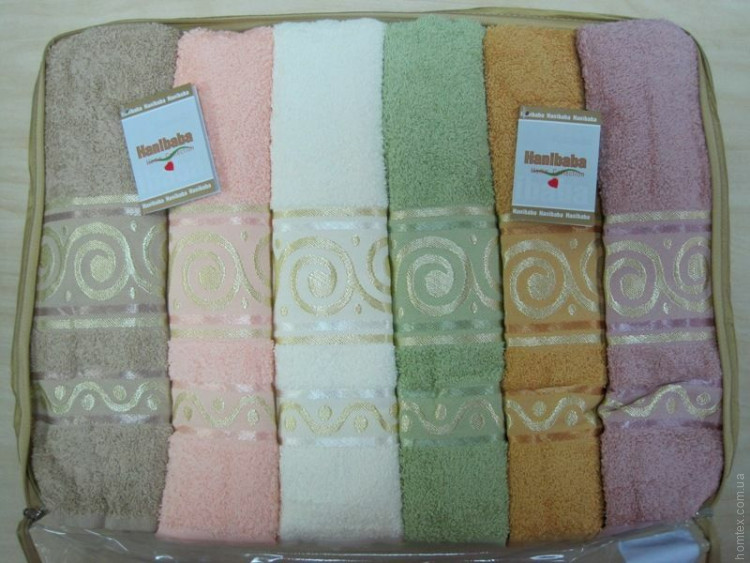 Набор махровых полотенец Hanibaba Boncuk из 6 шт. 70x140 см