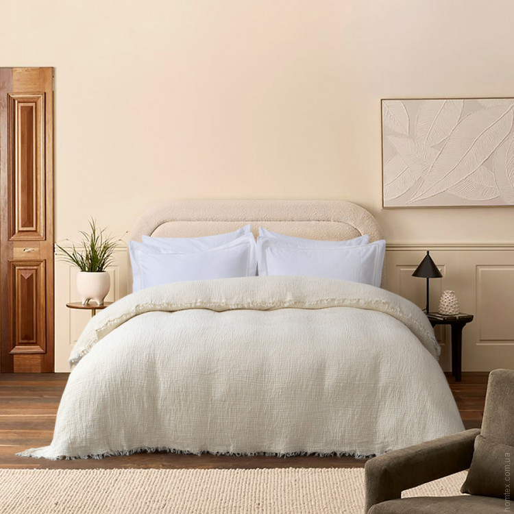 Покривало Lotus Home Larna muslin cream 160х200 см