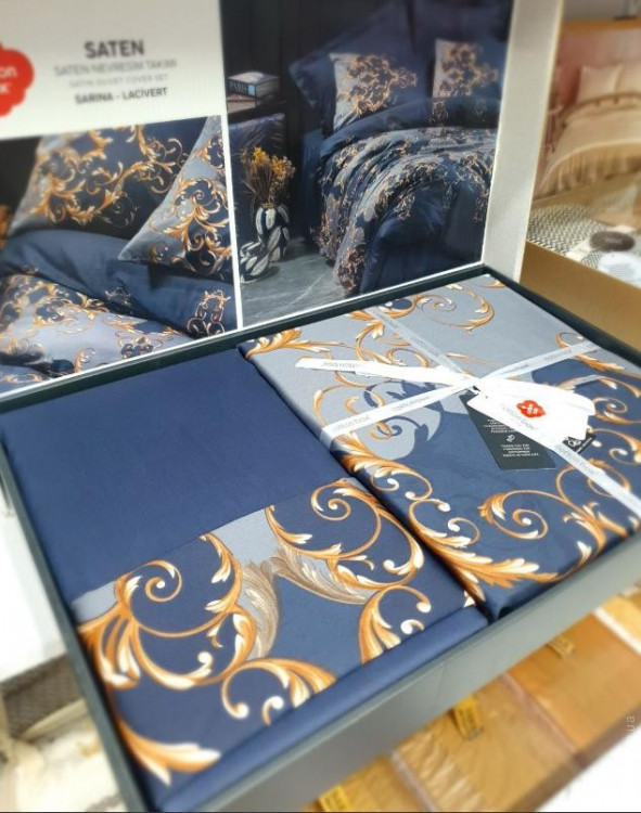 Постельное белье Cotton Box Sarina lacivert евро