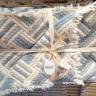 Муслиновое покрывало Moss Home 230x250 см Полоски крем - синий