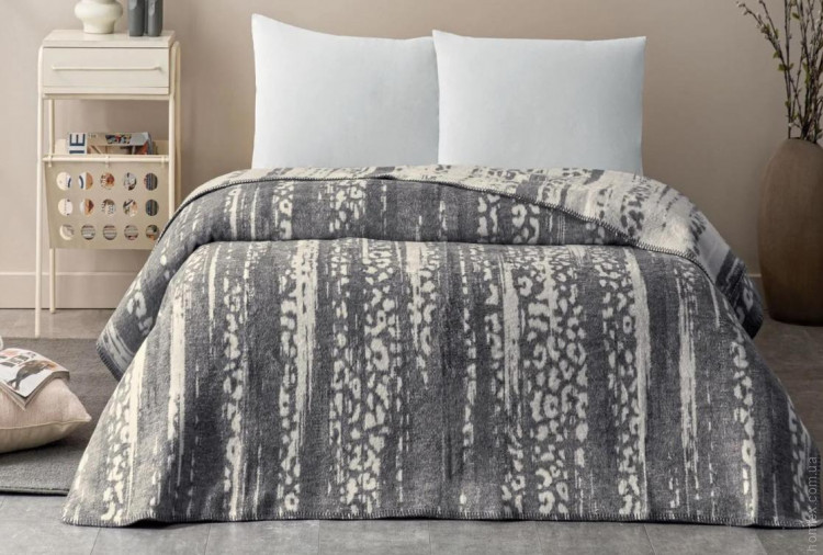 Плед хлопковый TAC Savanna серый 200х220 см Плед хлопковый TAC Savanna серый 200х220 см