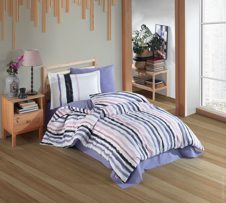 Постельное белье Hobby Poplin Trend синий полуторный