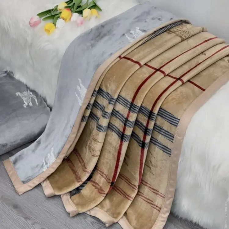 Плед велюровый двуслойный Home Textile 033335 200x230 см 