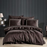 Постельное белье Dantela Vita сатин с вышивкой Nuans kahve коричневый семейный