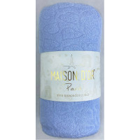 Підковдра махрова на резинці з наволочками Maison D'or 180x200 см голуба