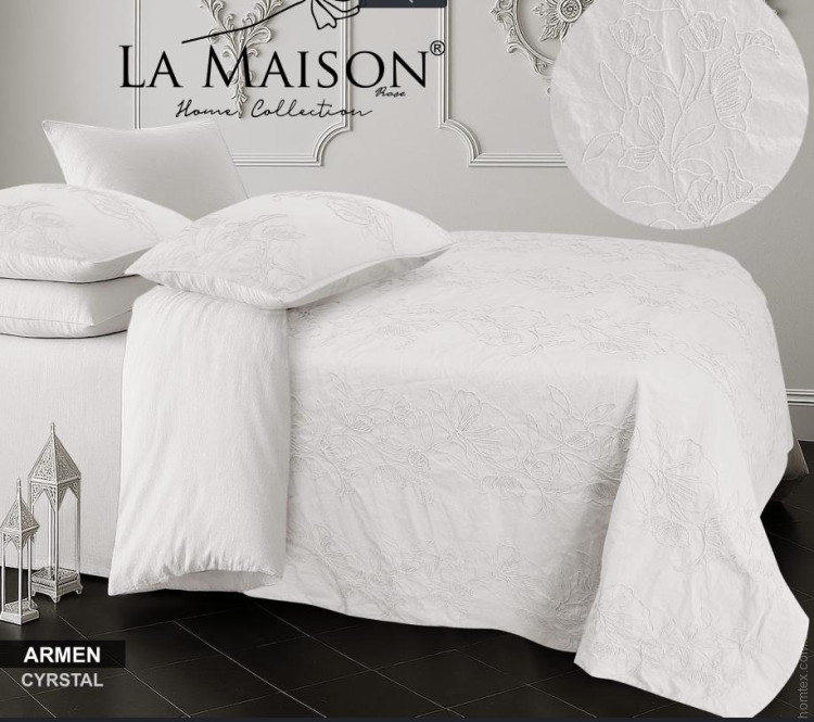 Постельное белье вареный хлопок La Maison Armen crystal евро с объемным рисунком