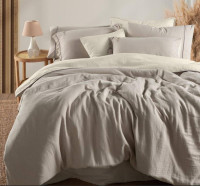 Постельное белье вареный хлопок + муслин Sarev Mood Comfort Kenyon Ekru евро