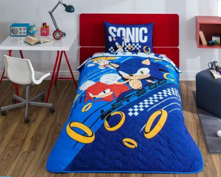 Покривало TAC Disney Sonic 160x220 см з наволочкою