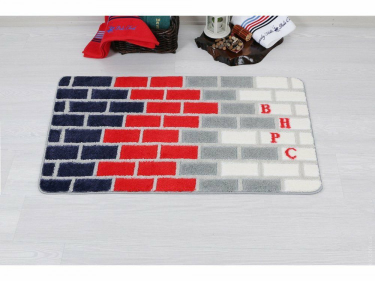 Коврик для ванной Beverly Hills Polo Club 307 Red  57х100 см
