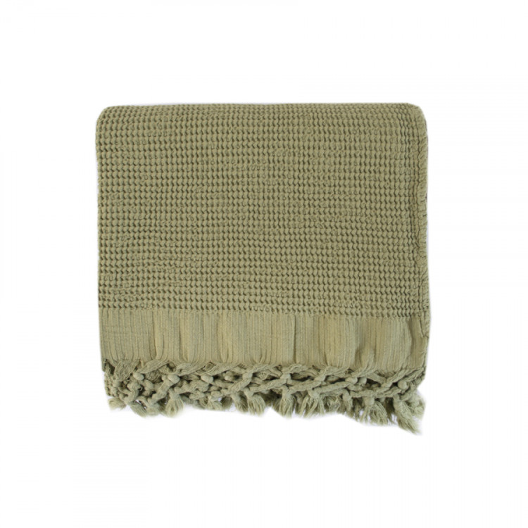 Плед Lotus Home Rius olive оливковий 240х260 см