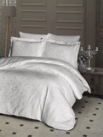 Постельное белье First Choice Lamone crem жаккард полуторный