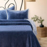 Плед - Покрывало на овчинке Merinos Allday Mosaic denim 220х240 см с наволочками