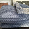 Плед - Покрывало на овчинке Merinos Allday Mosaic denim 220х240 см с наволочками