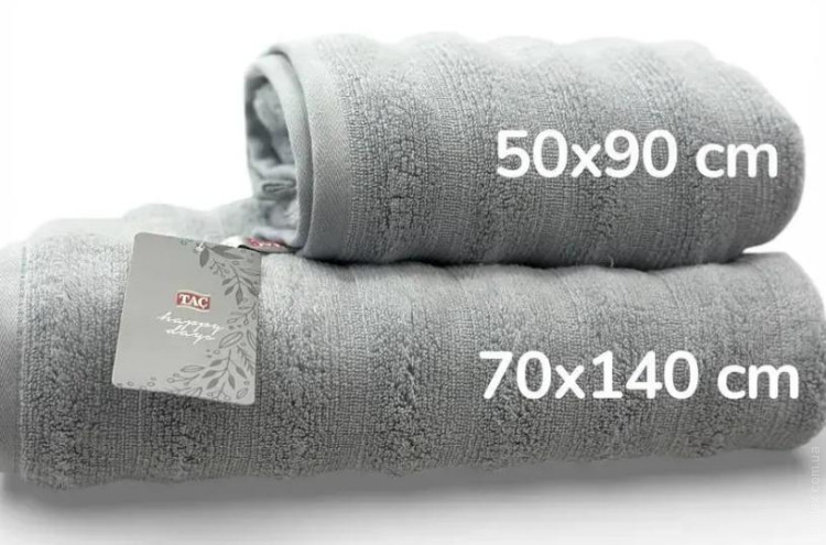 Махровое полотенце Tac Tanes micro cotton Gri 50х90 см Махровое полотенце Tac Tanes micro cotton Gri 50х90 см