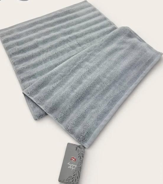 Махровое полотенце Tac Tanes micro cotton Gri 50х90 см