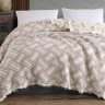 Муслиновое покрывало Moss Home 230x250 см Полоски крем - бежевый
