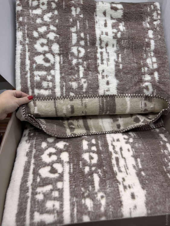 Плед хлопковый TAC Savanna коричневый 200х220 см