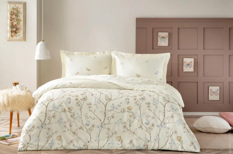 Постельное белье TAC Lesly krem полуторный 