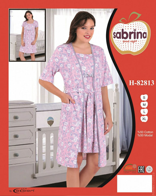 Комплект халат+ночная рубашка Sabrina sab 82813