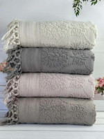 Набір махрових рушників Hazangulu із 4-х штук 70х140 см, модель 17