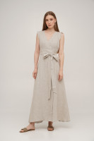 Платье на запах льняное SoundSleep Linen натуральное (размер S)