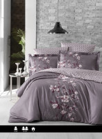 Постельное белье First Choice сатин люкс Evan lilac полуторное