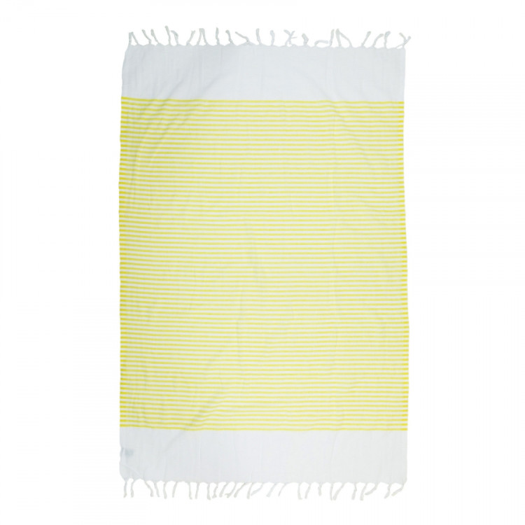 Полотенце Barine Pestemal - White Imbat Yellow желтое 90х170 см