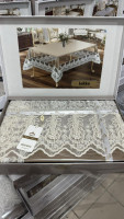 Скатерть силиконовая прямоугольная Maison Royale Lukka 160х220 см с кружевом, модель 8 Скатерть силиконовая прямоугольная Maison Royale Lukka 160х220 см с кружевом, модель 8