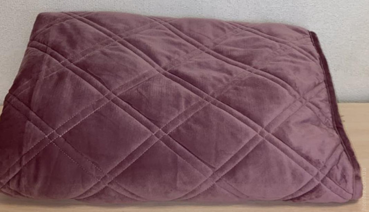 Покрывало велюровое Colorful Home 160x230 см, Ромб - лиловое Покрывало велюровое Colorful Home 160x230 см, Ромб - лиловое