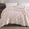 Муслиновое покрывало Moss Home 230x250 см Полоски крем - пудра