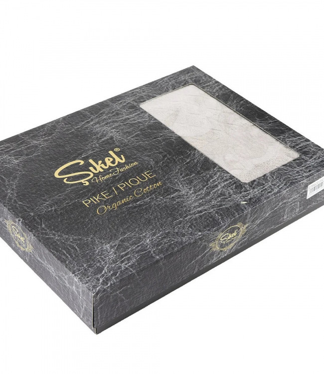 Махрове простирадло - Піке Sikel cotton Botanik 200x220 см м'ятний