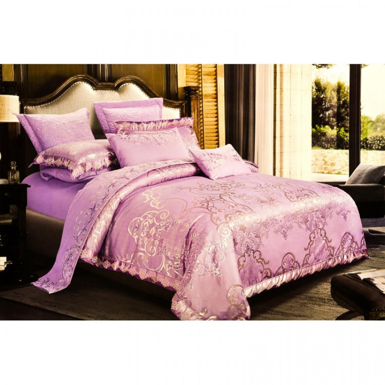 Постельное белье SoundSleep Luxury violet сатин-жаккард фиолетовый евро
