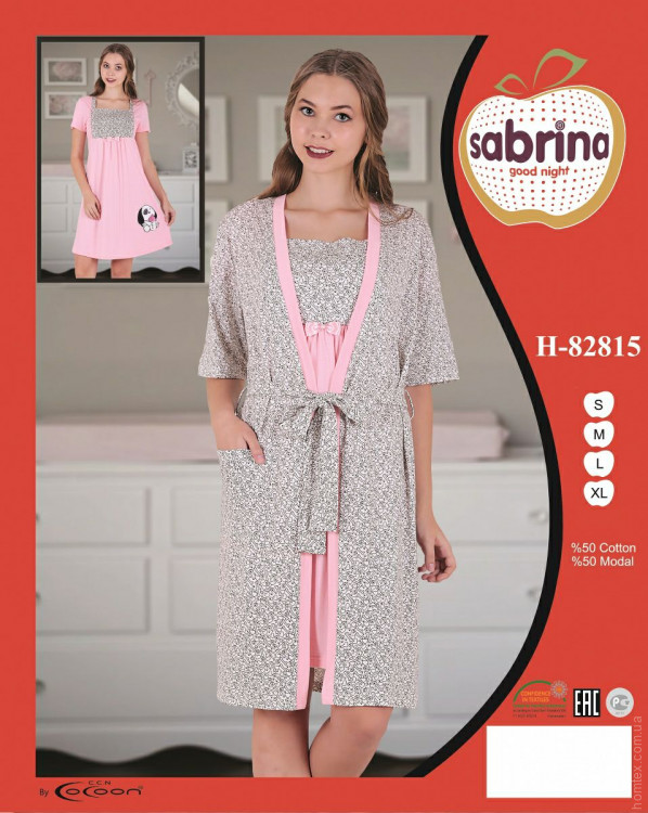 Комплект халат+ночная рубашка Sabrina sab 82815