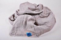 Летнее льняное детское одеяло с наполнителем лен 105х140 см.