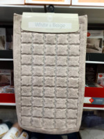 Набір килимків з 2-х штук White Beige 50x60 см + 60x100 см модель 7