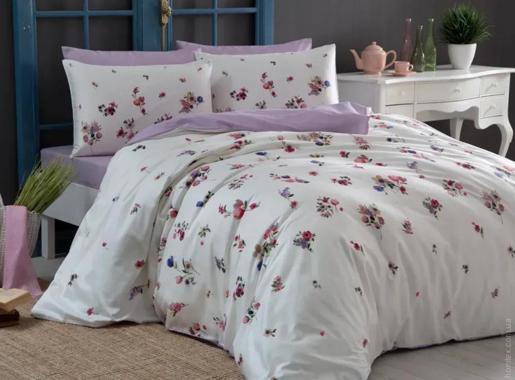 Постільна білизна TAC Claude lila сатин євро
