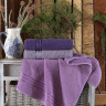 Набор махровых полотенец Gulcan из 3-х штук 70х170 см (фиолетовые - лиловые)