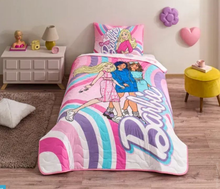 Покривало TAC Disney Barbie Imagine 160x220 см з наволочкою