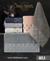 Набір махрових рушників Fakili Tekstil vip cotton Mila 70x140 см з 6-ти штук 