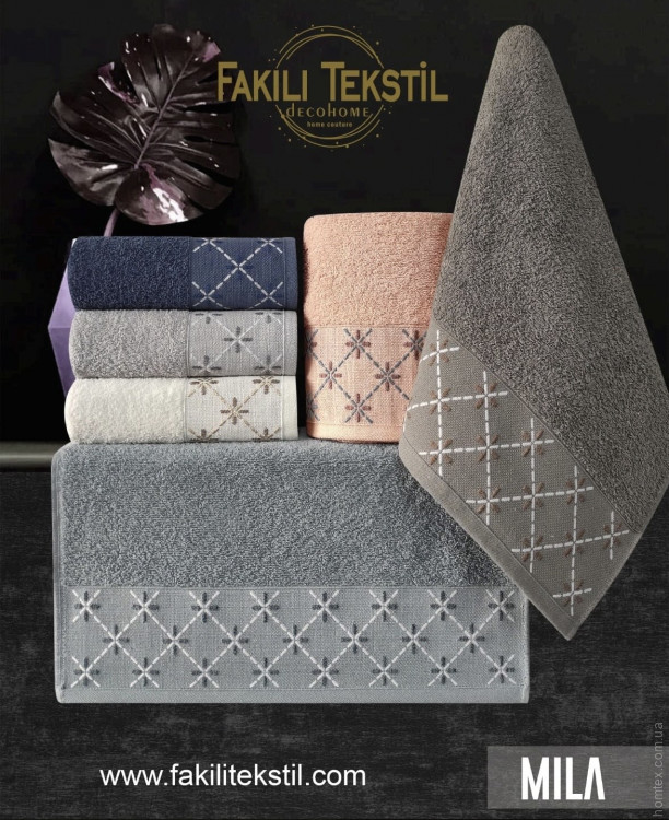 Набор махровых полотенец Fakili Tekstil vip cotton Mila 70x140 см из 6-ти штук 