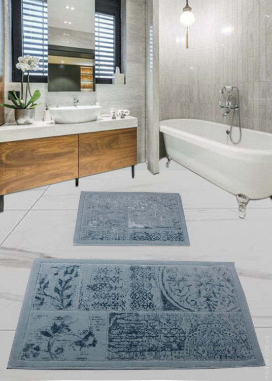 Набор ковриков для ванной комнаты Diva Maxstile L Blue 60x100+50x60 см