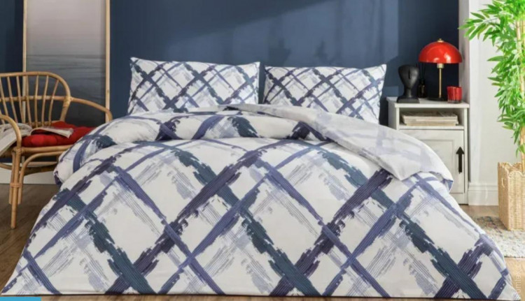 Постільна білизна TAC Briza mavi ранфорс євро